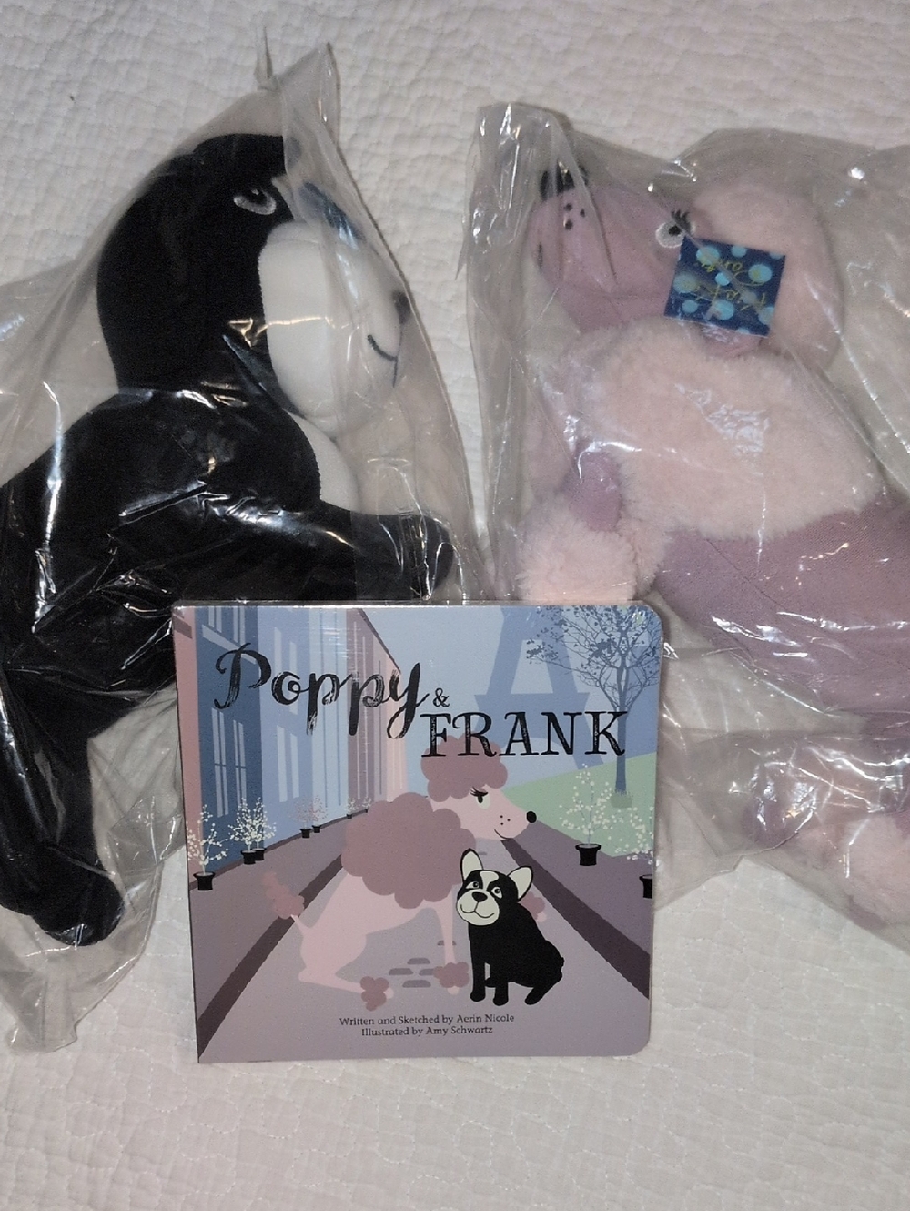 Book & Plush Set with Pink and Black Characters